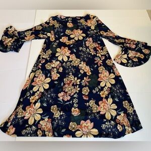 SJS Women's Blue Floral dress Medium